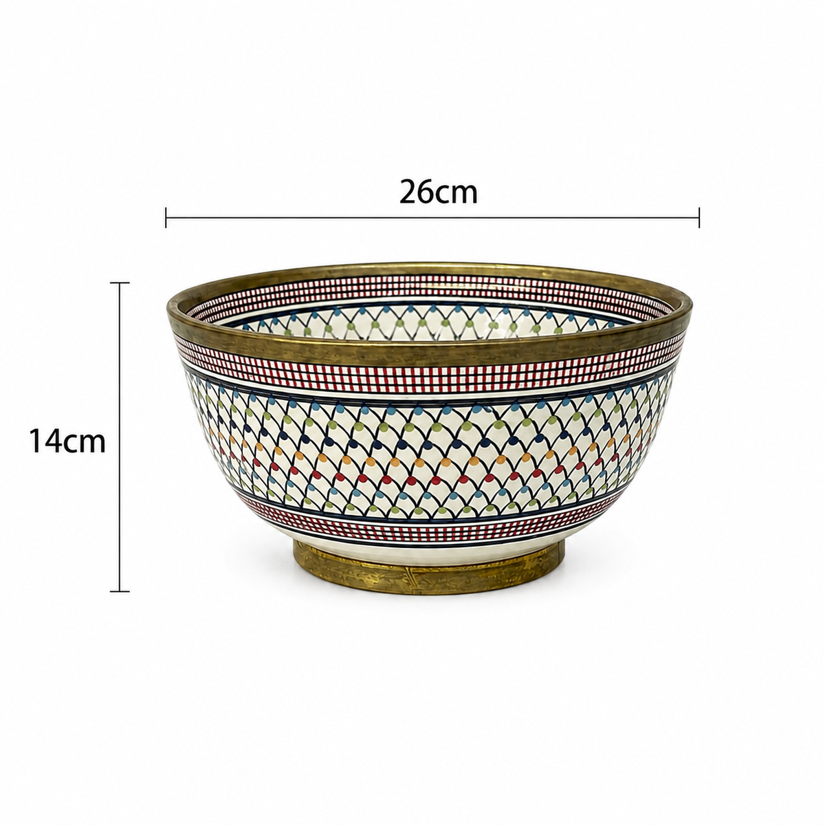 Imperial Mosaic Copper-Rim Vessel Basin - M41