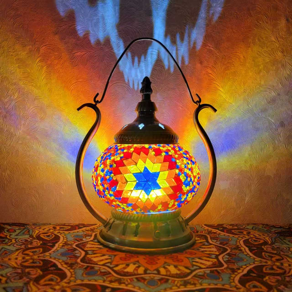 Elegant Turkish Mosaic Lantern - 2122-1T