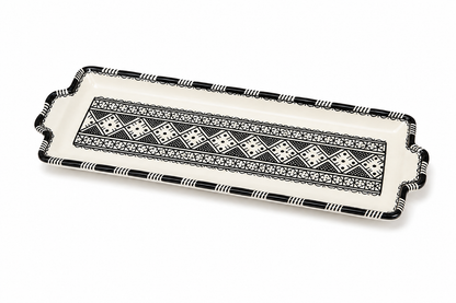 Midnight Medina Ceramic Serving Tray Decorative Platter - M14
