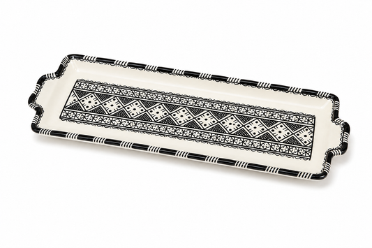 Midnight Medina Ceramic Serving Tray Decorative Platter - M14