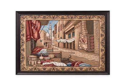 The Antiquarian’s Market Tapestry Handcrafted Frame - (110x150cm)