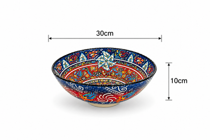 Moroccan Sapphire Blossom Artisan Handcrafted Bowl - Z122