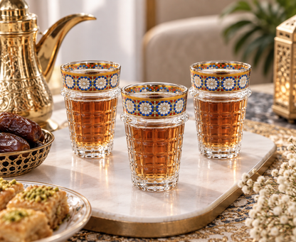 Zafina Crystal Moroccan Tea Glass 12pcs Set - M163