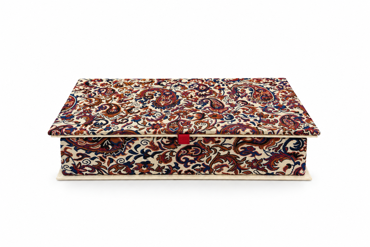 Persian Bloom Termeh Treasure Box - (18x26cm)