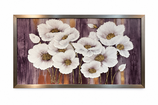 Amethyst Bloom Elegance Decorative Wall Art Frame