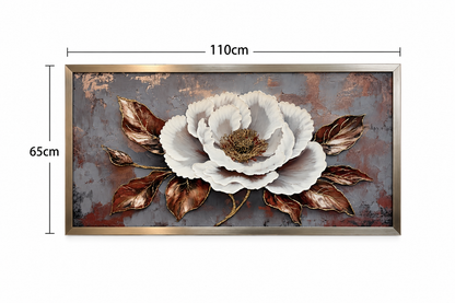 Autumn Majesty Bloom Decorative Wall Art Frame - (65x110cm)