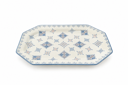 Handcrafted Octagonal Ceramic Serving Platter - M13