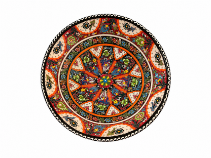 Crimson Mosaic Artisan Ceramic Handcrafted Bowl - Z122