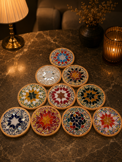 Sultan’s Star Mosaic Coaster Collection -1001 (9.5cm)