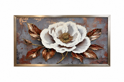 Autumn Majesty Bloom Decorative Wall Art Frame - (65x110cm)