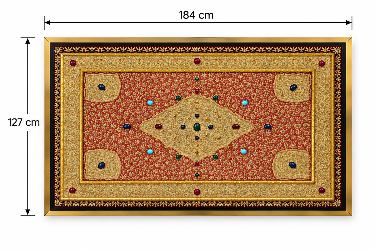 Imperial Gemstone Heritage Tapestry Handcrafted Frame - (127x184cm)