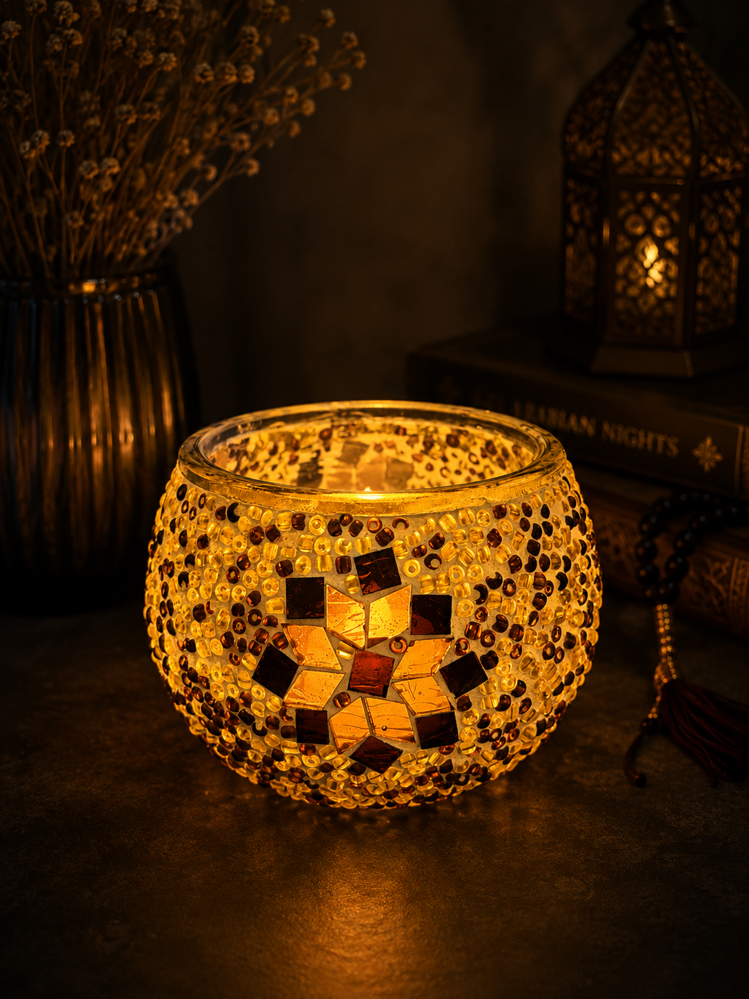 Noor Luxe Mosaic Candle Lamp Collection - 1000 (10cm)