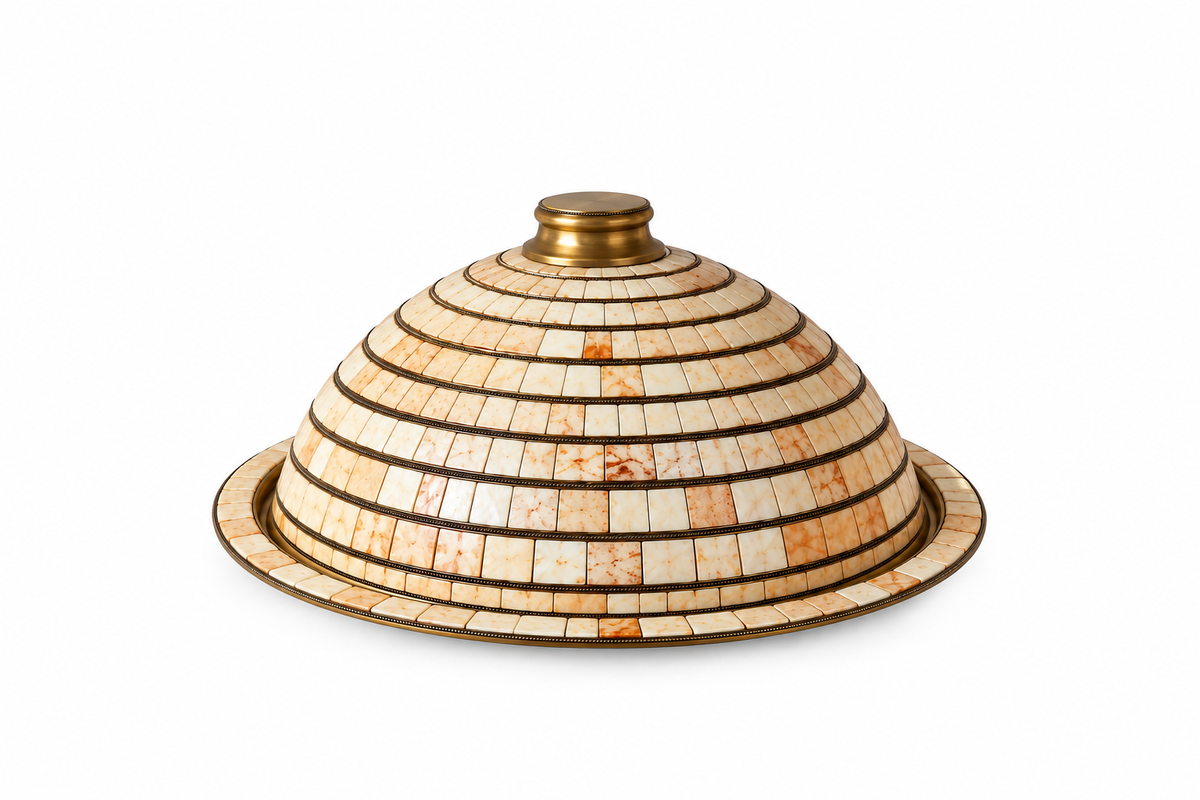 Zafrelle Amber Mosaic Platter - A72