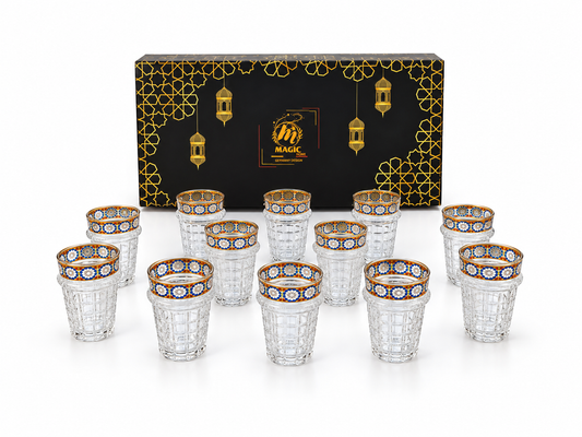 Zafina Crystal Moroccan Tea Glass 12pcs Set - M163
