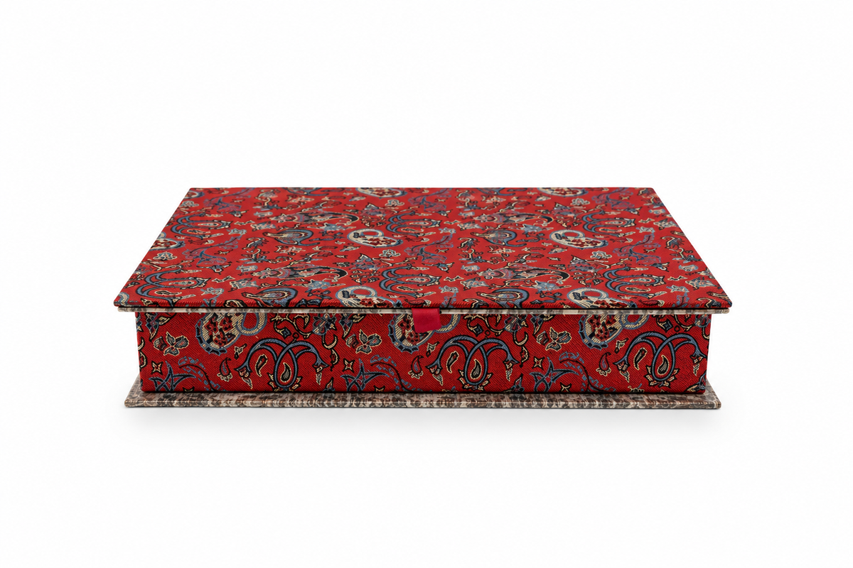 Ruby Mirage Keepsake Termeh Treasure Box - (22x32cm)