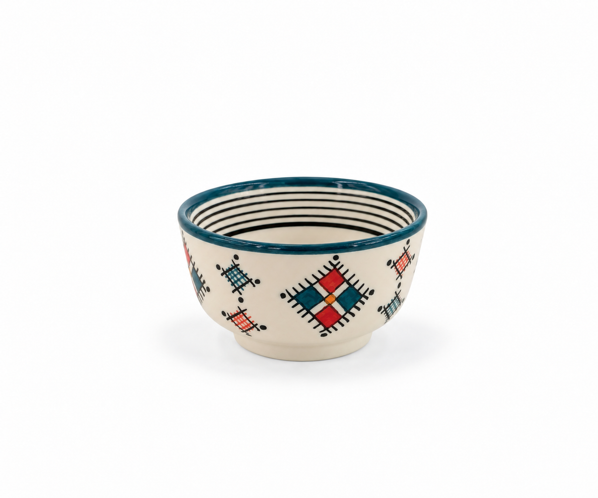 Kasbah Artisan Moroccan Handcrafted Table Ceramic Bowl - M72