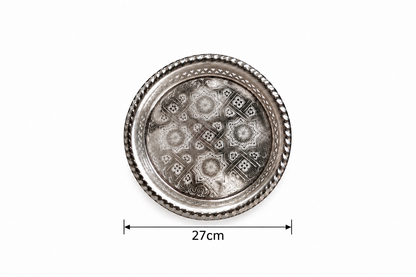 Moroccan Noorhaven Serving Silver Tray (27cm) - M93