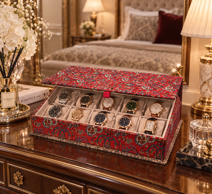 Ruby Mirage Keepsake Termeh Treasure Box - (22x32cm)