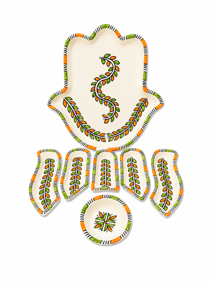Sahara Sunset Vine Ceramic Serving Tray Set - M10