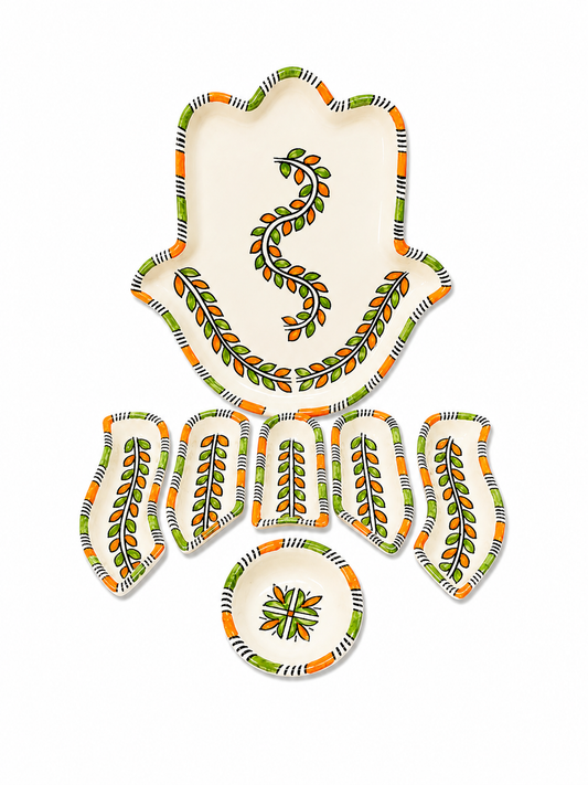 Sahara Sunset Vine Ceramic Serving Tray Set - M10