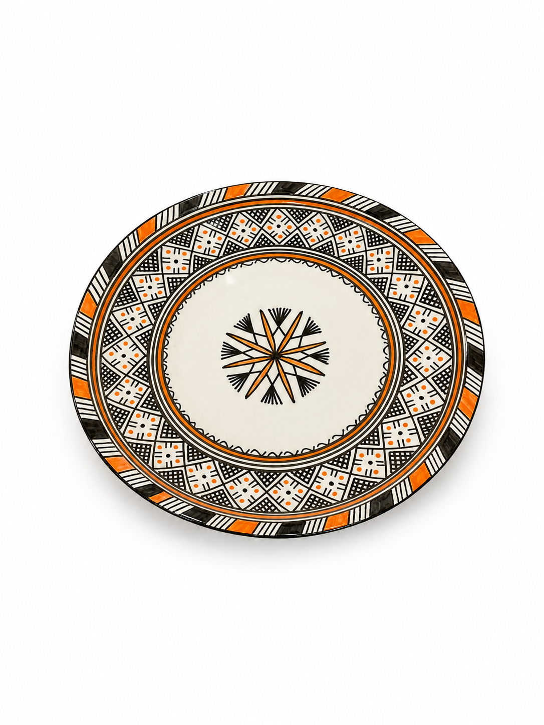 Moroccan Mosaic Ceramic Serving Plate–Handcrafted Decorative Tableware & Display Dish 26cm - M15 (02)
