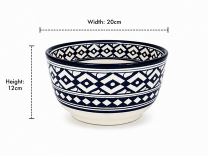 Traditional Hand-Painted Ceramic Bowl Artisan Decorative Serving Dish - M1 (11)
