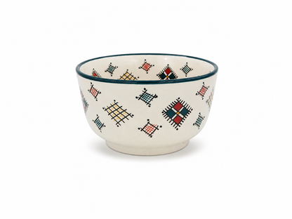 Traditional Hand-Painted Ceramic Bowl Artisan Decorative Serving Dish - M1 (09)