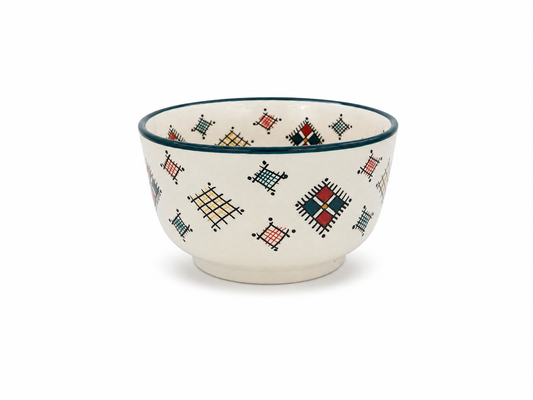 Traditional Hand-Painted Ceramic Bowl Artisan Decorative Serving Dish - M1 (09)