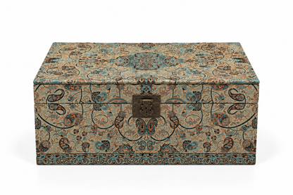 Niloufar Azure Termeh Keepsake Storage Box - (30x50x22cm)