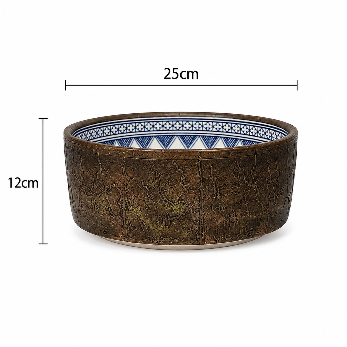 Imperial Patina Ceramic Countertop Basin–Antique Bronze Finish - M40