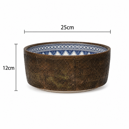 Imperial Patina Ceramic Countertop Basin–Antique Bronze Finish - M40