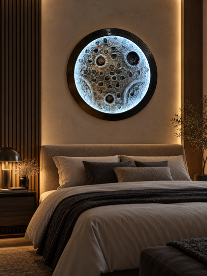 Lunar Crater Wall Art Lamp - (70 dia) Built in LED