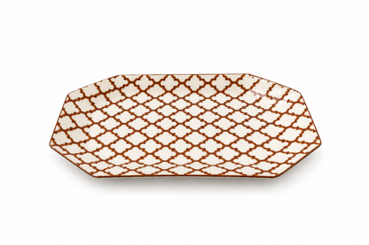 Handcrafted Octagonal Ceramic Serving Platter - M13