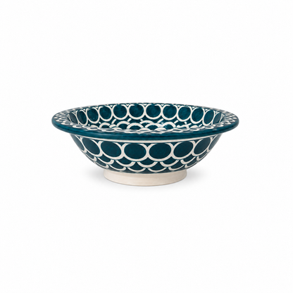 Oceanic Harmony Moroccan Ceramic Basin - M37