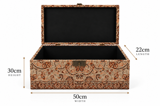 Zarmina Classic Termeh Keepsake Storage Box - (30x50x22)