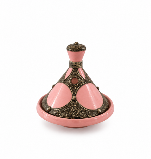 Desert Rose Sovereign Handcrafted Brass Tagine - (26x27cm)