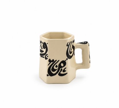 Zafirah Hexagonal Handcrafted Ceramic Coffee Mug - M25