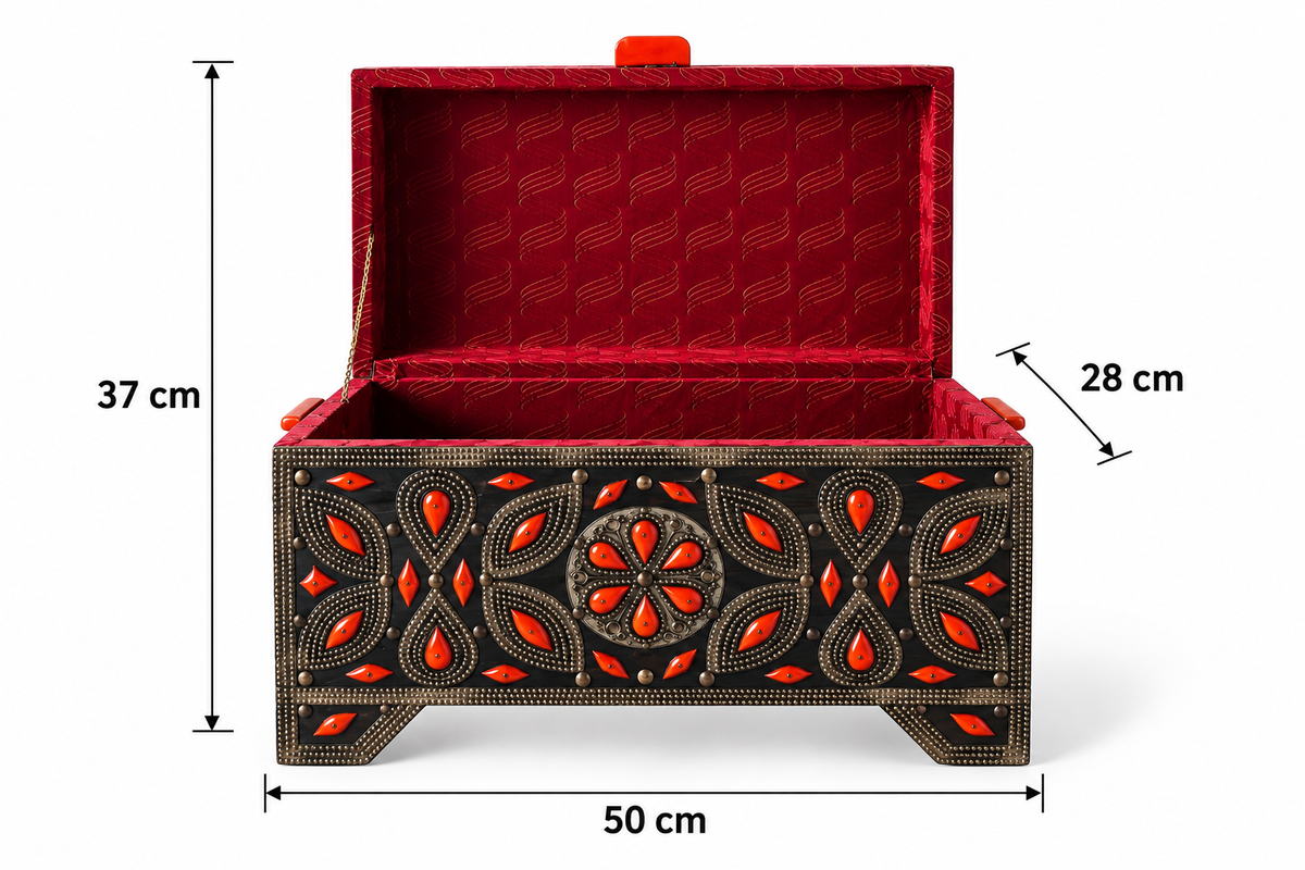 Obsidian Ember Antique Treasure Chest - A92