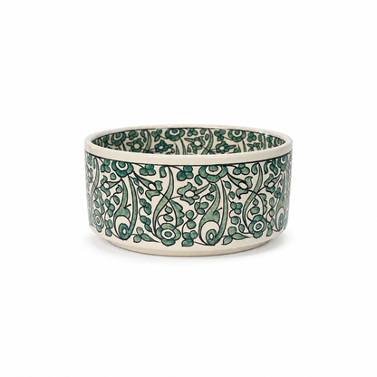 Moroccan Handcrafted Emerald Vine Artisan Basin - M39
