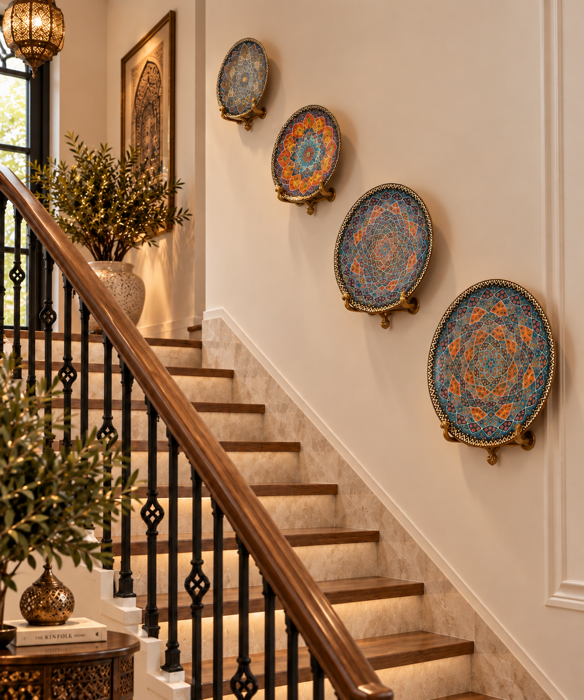 Orlisse Arabesque Reverie Moroccan Decorative Plate - (50cm)