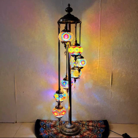 Turkish Mosaic Glass Floor Lamp - 2008-7F