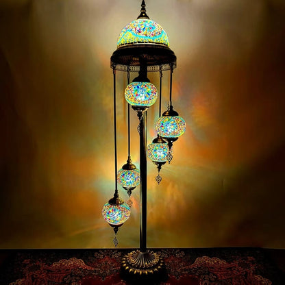 Turkish Mosaic Glass Floor Lamp - 1923-5F