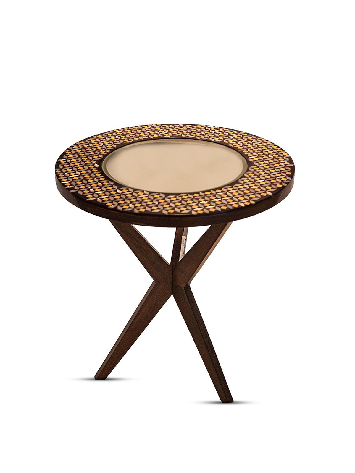 ROUND COFFEE TABLE WITH THE BEAUTY OF MOTHER OF PEARL - 50 Diameter