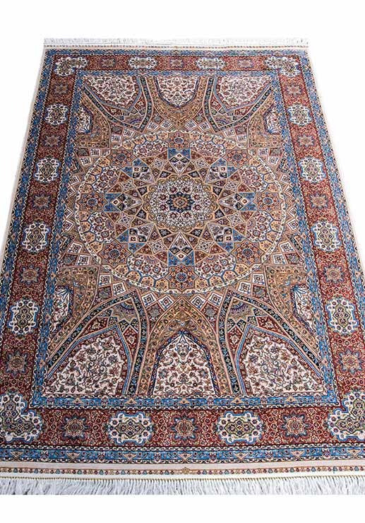 Qum Celestial Dome Persian Silk Carpet (160*230) - SB817