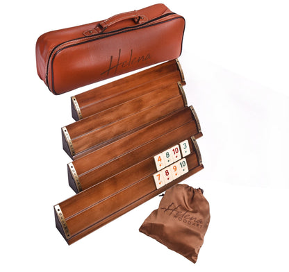 Wooden Straight Rummy Board Game Set