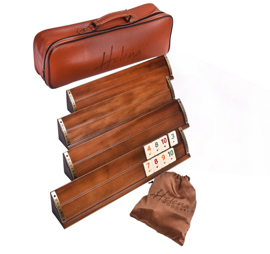 Wooden Straight Rummy Board Game Set
