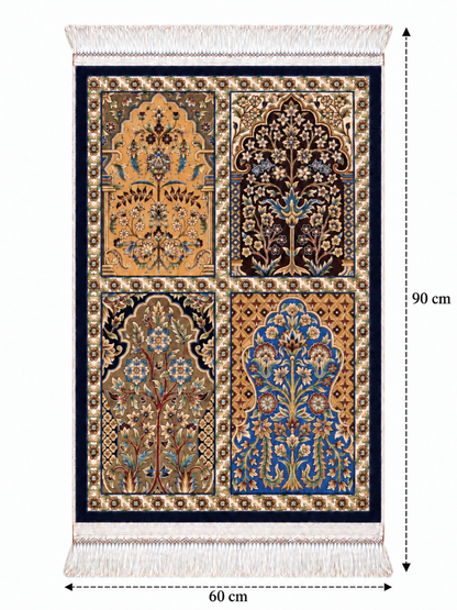 Four Seasons Garden Silk Carpet 60x90cm