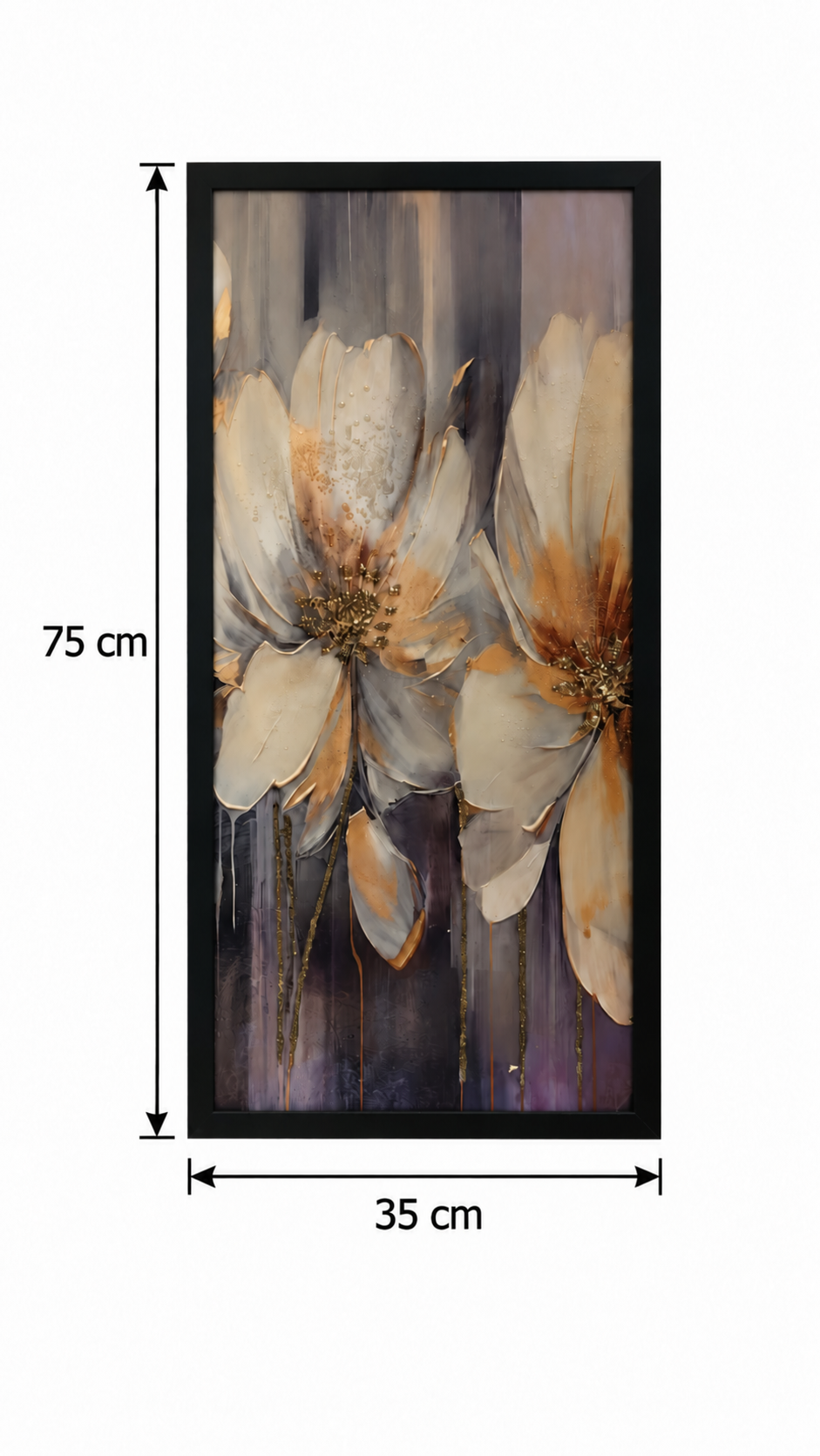 Handcrafted Golden Blossom 3-in-1 Wall Art Frame