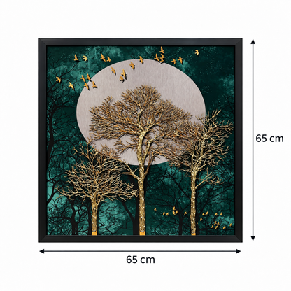Emerald Forest Deer 3-in-1 Wall Art Frame
