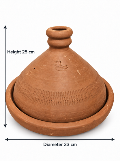 Traditional Moroccan Clay Cooking Tajine without Handle (Ds02)
